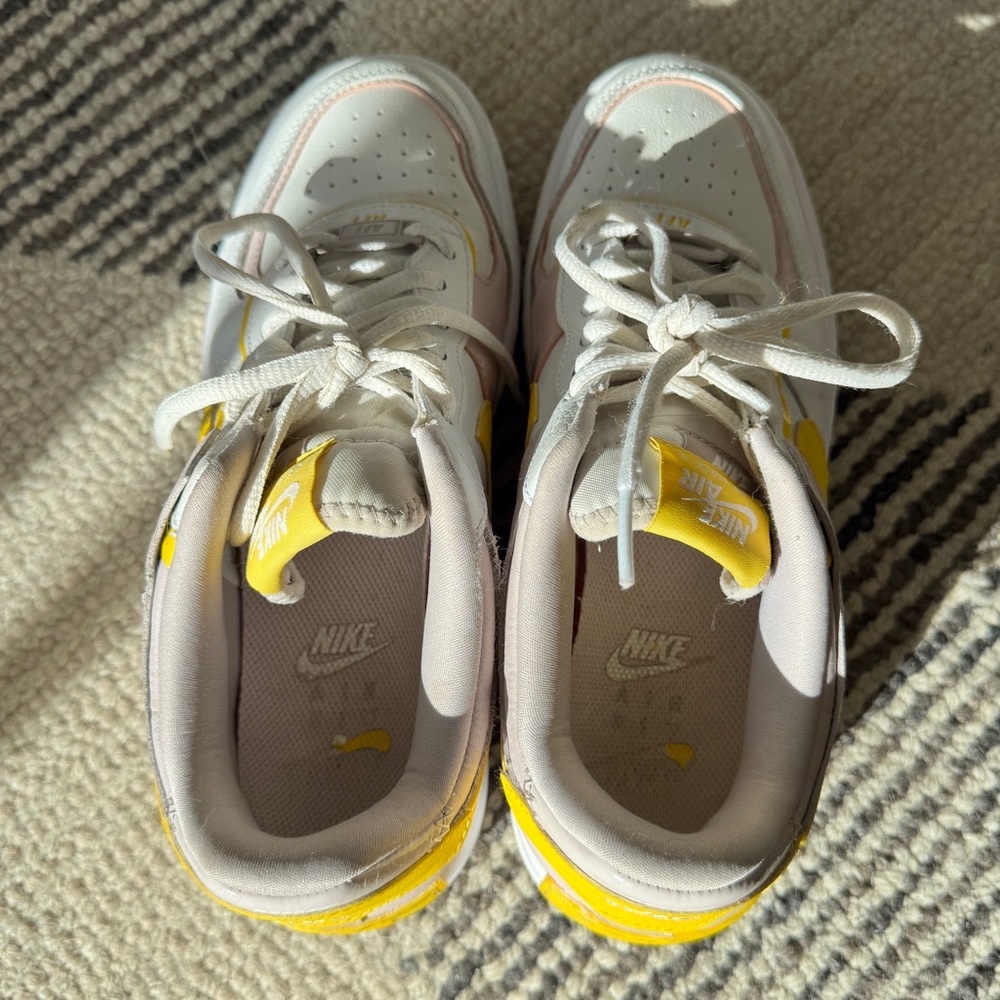 Nike Air Force 1 Shadow “Sunshine” Sneakers | White & Barely Rose | 8.5 - Picture 9 of 10